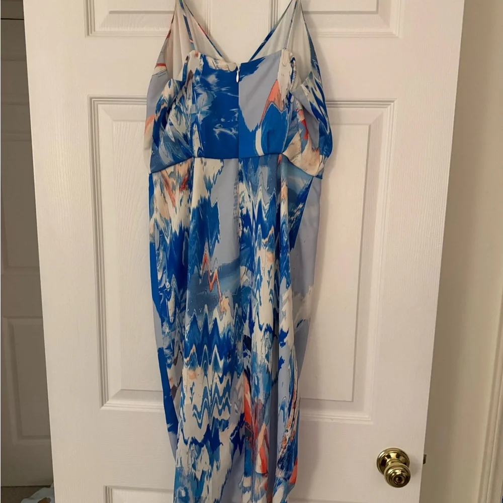 Chelsea28 Blue and White Abstract Mini Dress - Picture 3 of 4